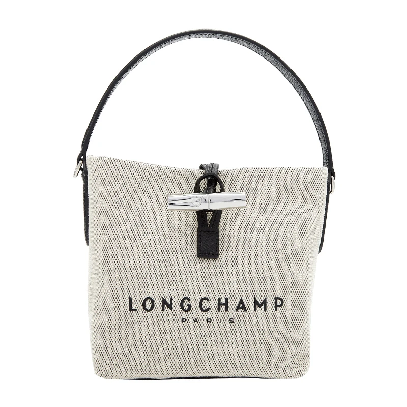 商品[国内直发] Longchamp|珑骧女包ROSEAU ESSENTIAL17 女士牛皮竹节扣单肩包手提包水桶包灰色小号礼物送女友,价格¥857,第1张图片