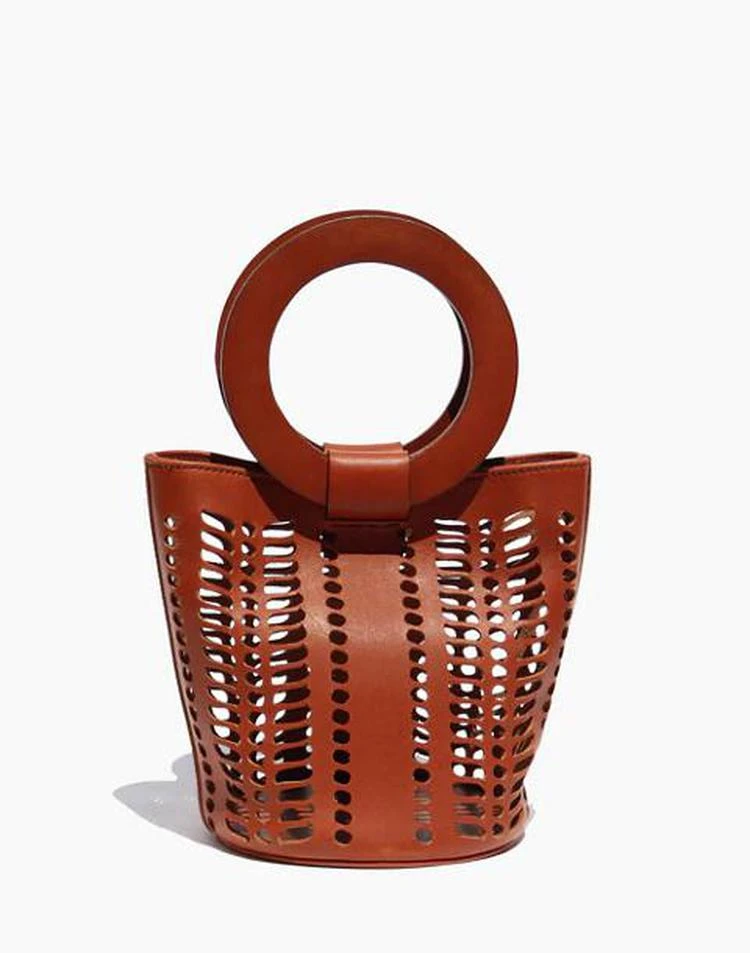 商品Madewell|Modern Weaving™ Mini Jute Circle Handle Bucket Bag,价格¥3823,第1张图片详细描述