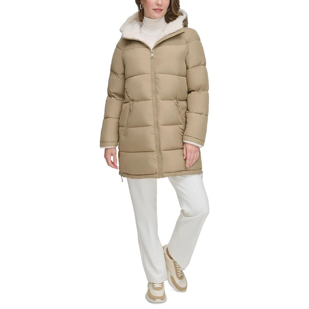 商品Calvin Klein|Women's Faux-Fur-Lined Hooded Puffer Coat,价格¥871,第5张图片详细描述