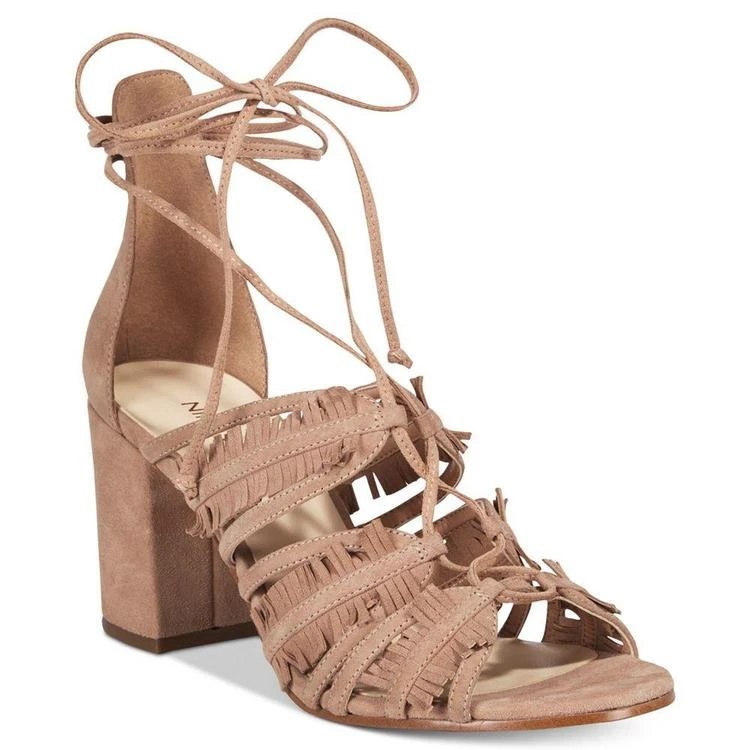 商品Nine West|Genie Lace-Up Block-Heel Sandals,价格¥262,第1张图片