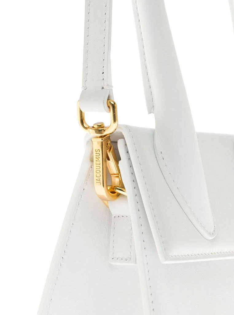 商品Jacquemus|le Chiquito Moyen White Handbag In Leather Woman,价格¥4651,第3张图片详细描述