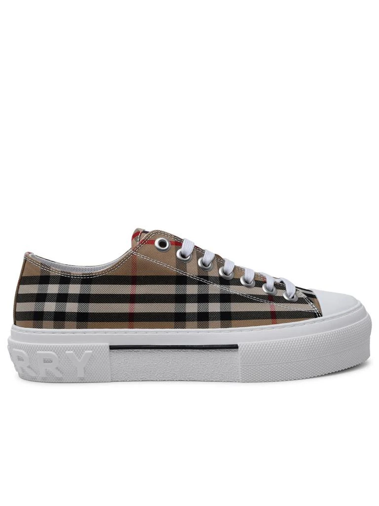 商品Burberry|Beige Cotton Jack Sneakers,价格¥4638,第1张图片