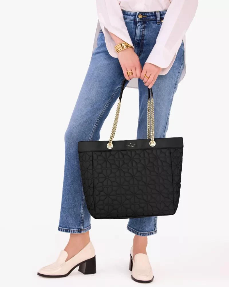Spade Flower Quilted Fabric XL Tote 商品