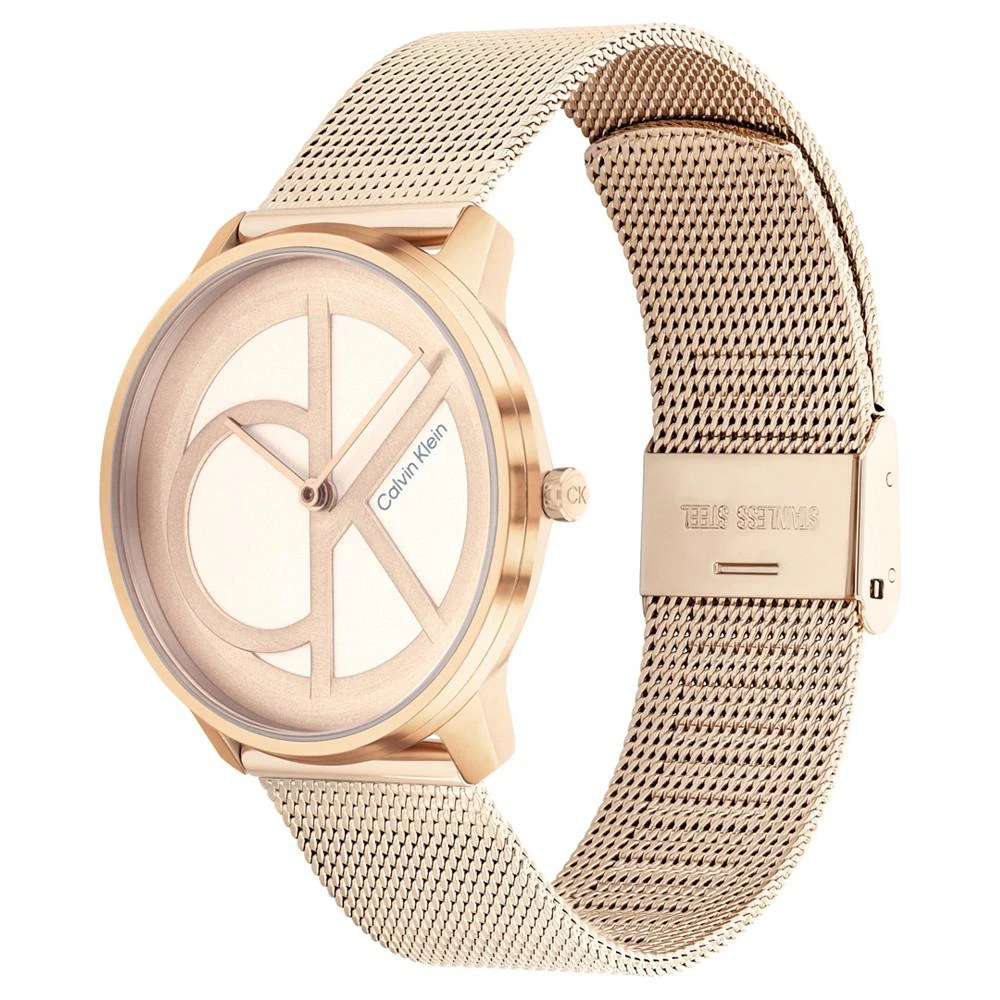 商品Calvin Klein|Carnation Gold-Tone Mesh Bracelet Watch 35mm,价格¥1201,第2张图片详细描述