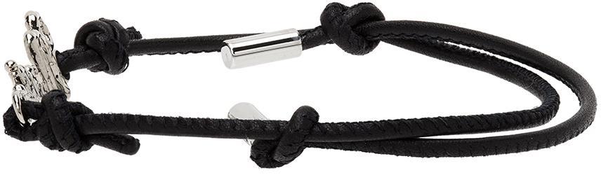 商品Marni|Black & Silver Logo Script Bracelet,价格¥686,第5张图片详细描述