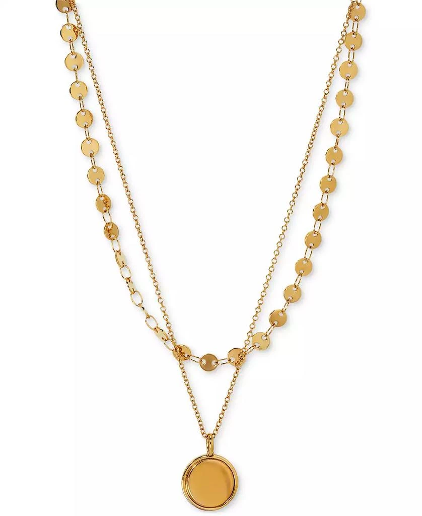 商品Eliot Danori|AJOA 18k Gold-Plated Layered Coin Pendant Necklace, 18"+ 2" extender,价格¥584,第1张图片