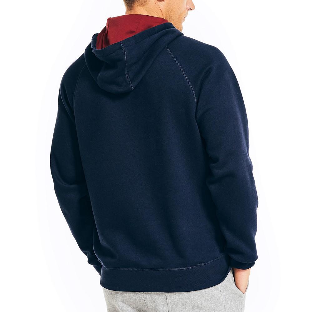 商品Nautica|Men's Sustainably Crafted Logo Fleece Pullover Hoodie,价格¥598,第4张图片详细描述