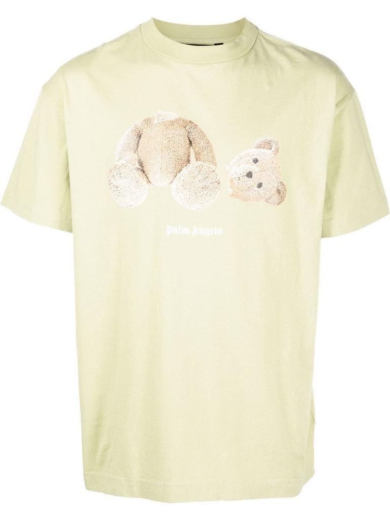 商品Palm Angels|Palm Angels Mens Green Cotton T-Shirt,价格¥2659,第1张图片