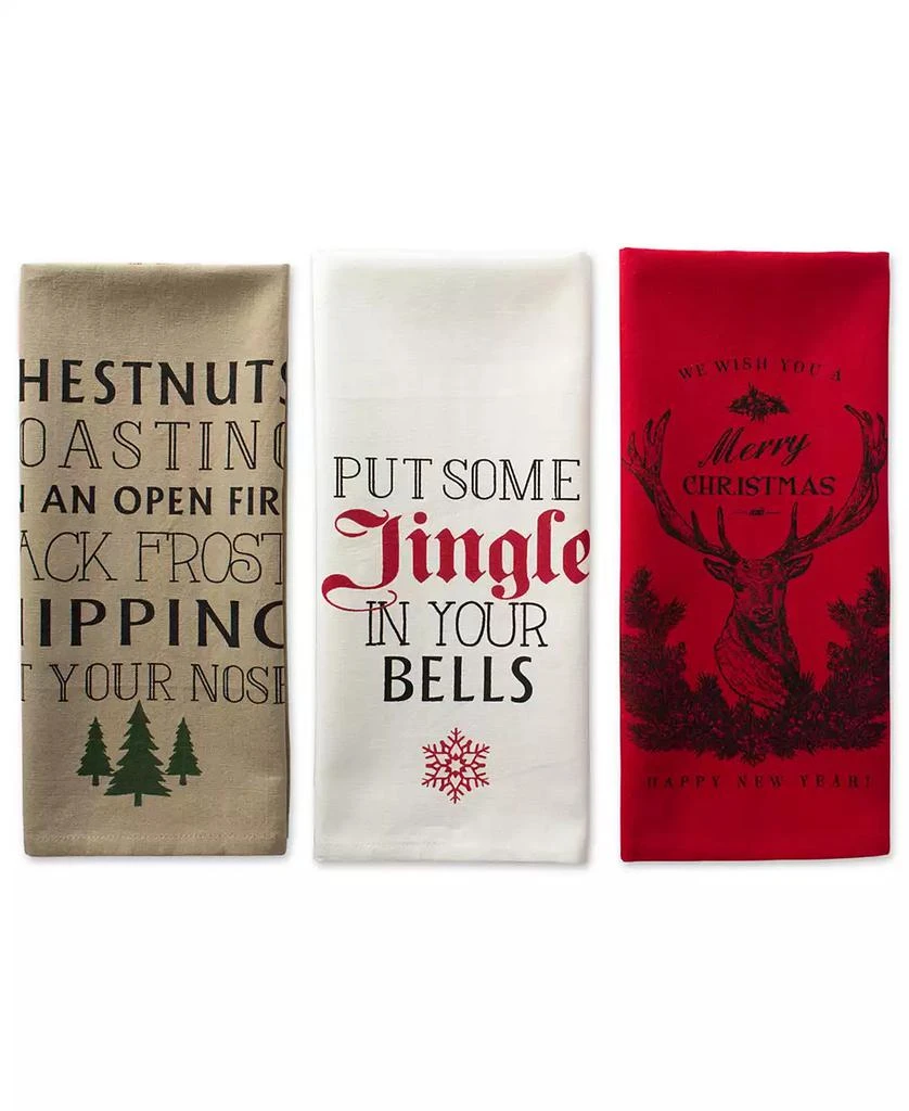 商品Design Imports|Assorted Stag Christmas Print Dishtowel Set,价格¥109,第2张图片详细描述