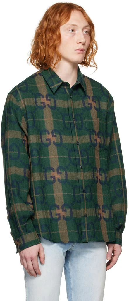 商品Gucci|Green Check Shirt,价格¥10271,第2张图片详细描述