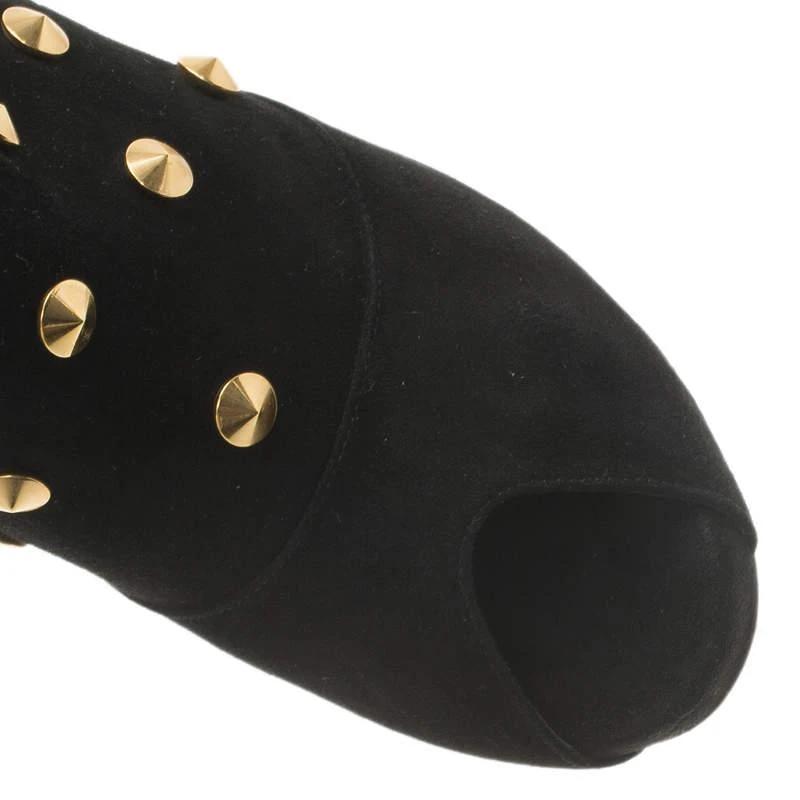 Fendi Black Studded Suede Platform Ankle Boots Size 37.5 商品