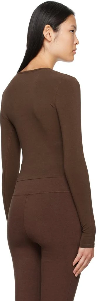 商品SKIMS|Brown New Vintage Cropped Long Sleeve T-Shirt,价格¥526,第3张图片详细描述