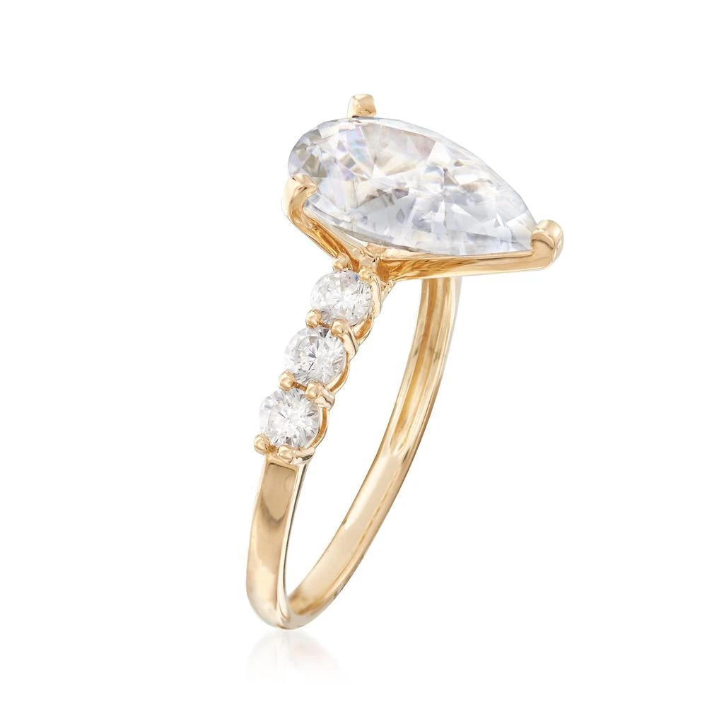 商品Ross-Simons|Pear-Shaped and Round CZ Ring in 14kt Yellow Gold,价格¥2495,第3张图片详细描述