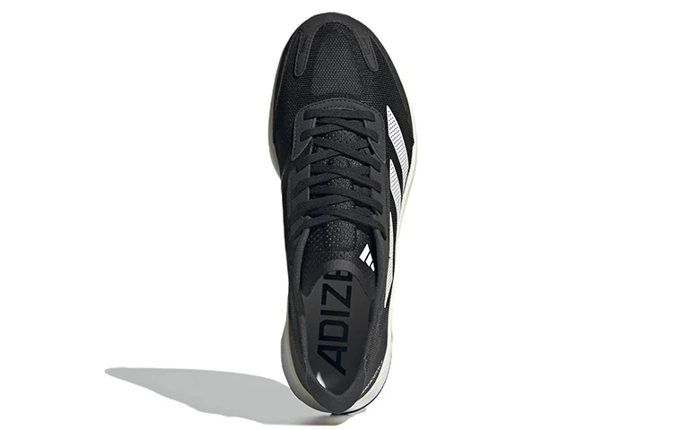 商品[国内直发] Adidas|adidas Adizero Boston 11 系带厚底 织物 低帮 橡胶跑步鞋 男款 黑白,价格¥733,第6张图片详细描述