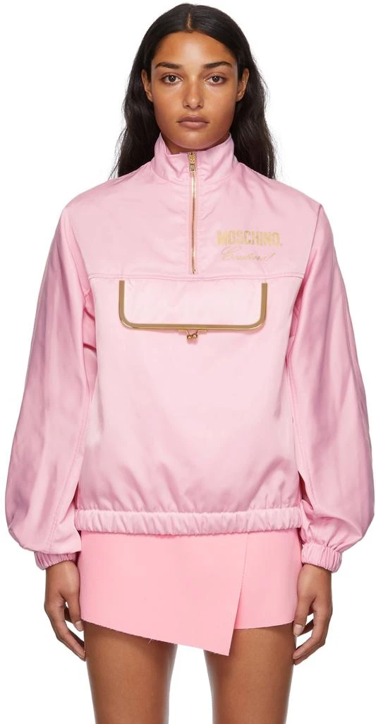 商品Moschino|Pink Coin Purse Quarter Zip Jacket,价格¥3197,第1张图片