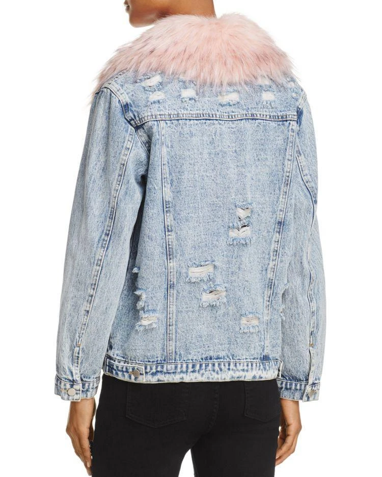 商品Honey Punch|Faux Fur Collar Denim Jacket,价格¥711,第2张图片详细描述