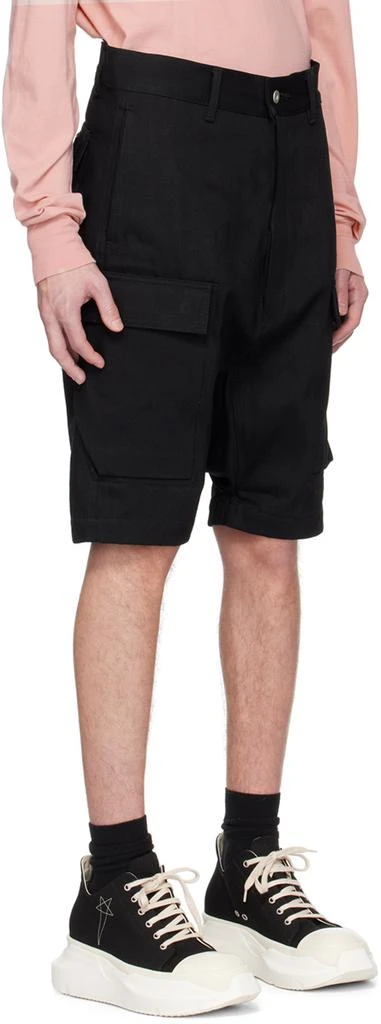 商品Rick Owens|Black Cargo Denim Shorts,价格¥6035,第2张图片详细描述