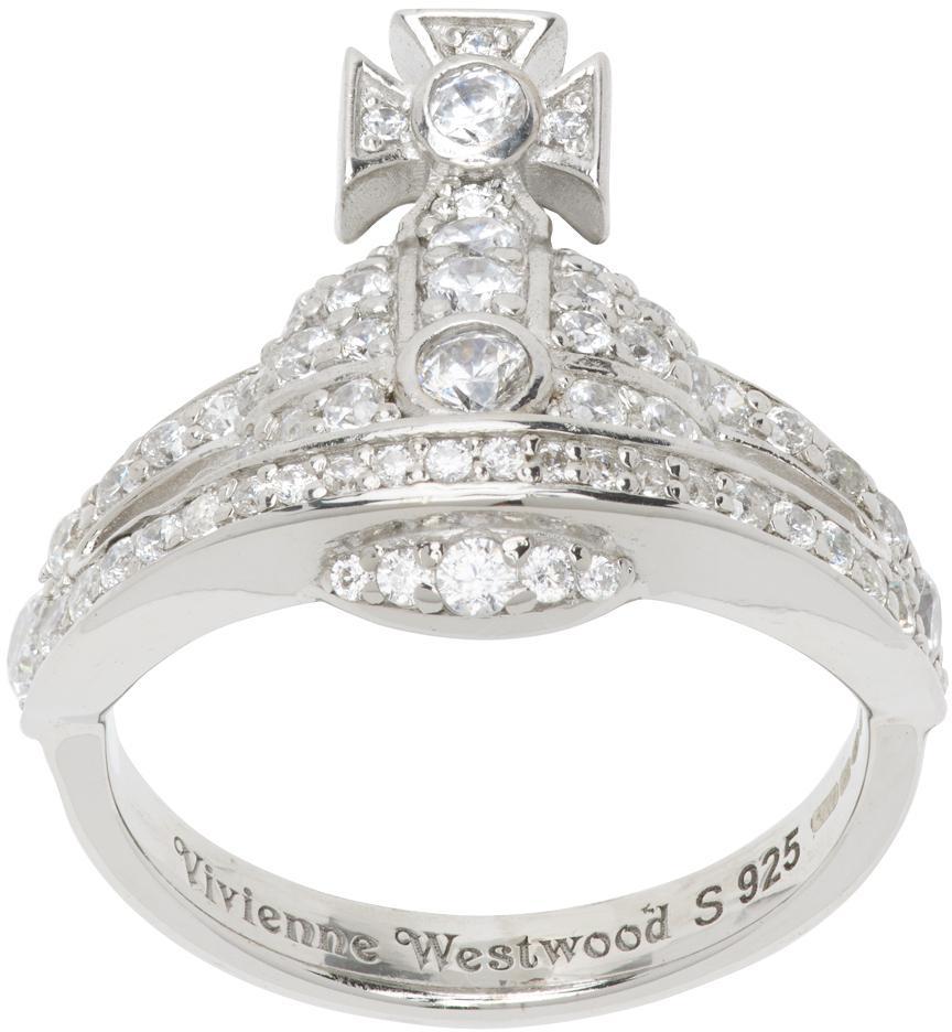 商品Vivienne Westwood|Silver Mini Orb Ring,价格¥1669,第1张图片