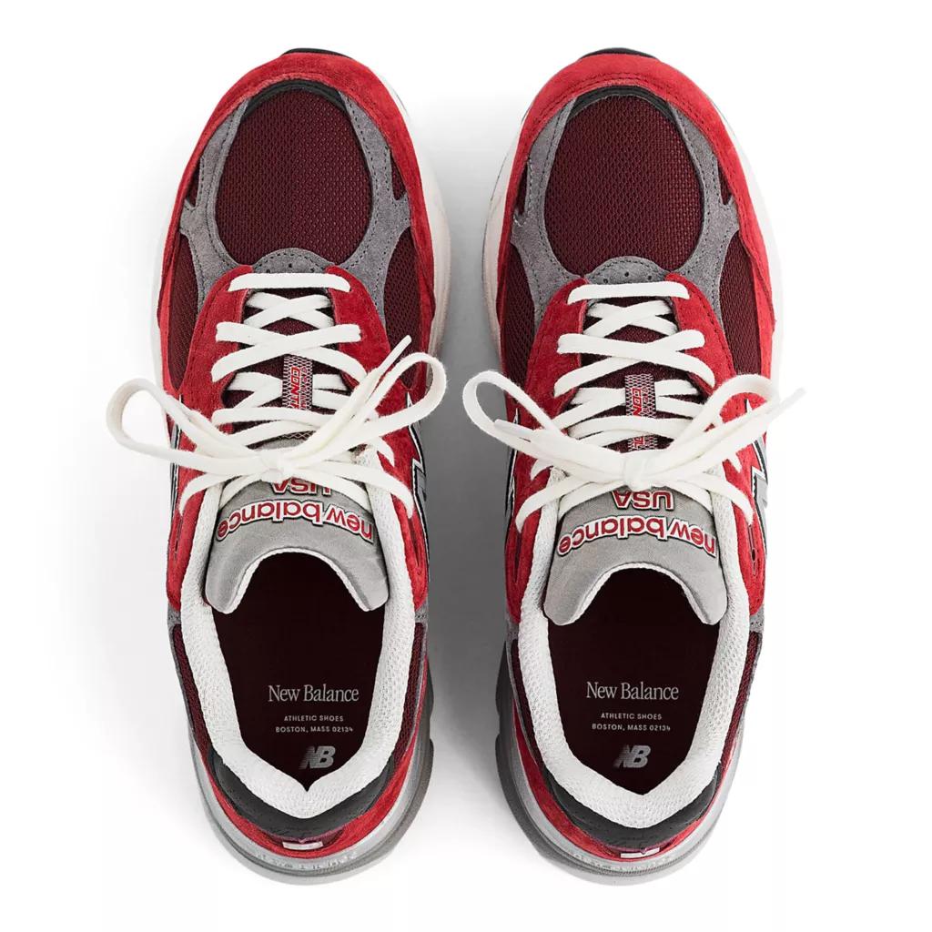 男款 Teddy Santis联名 新百伦 美产 990v3 休闲鞋 黑红色商品第3张图片规格展示