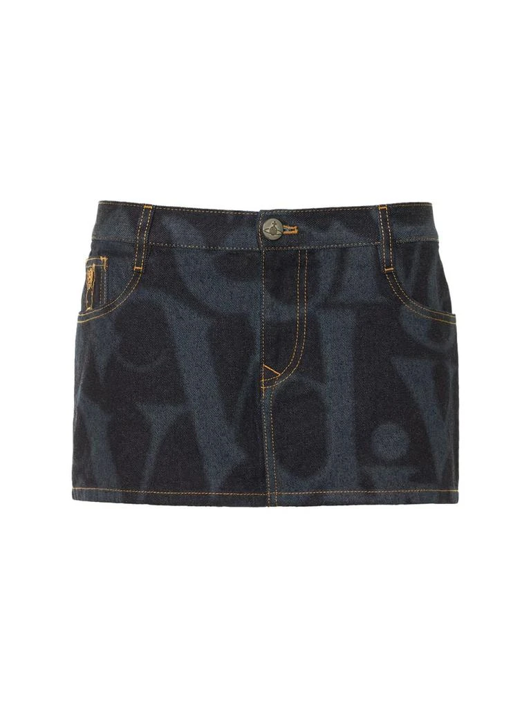 商品Vivienne Westwood|Logo Printed Denim Mini Skirt,价格¥1431,第1张图片