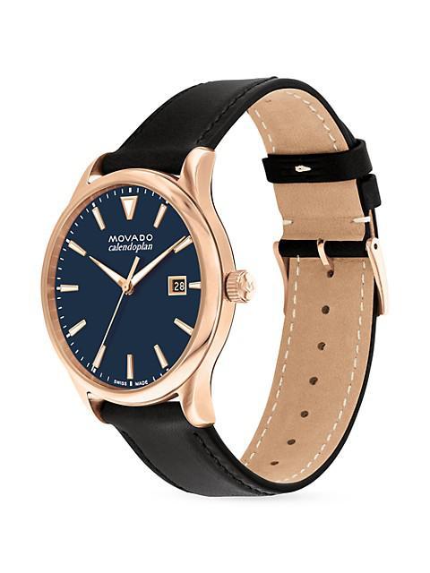 商品Movado|Heritage Calendoplan Leather Strap Watch,价格¥5214,第4张图片详细描述
