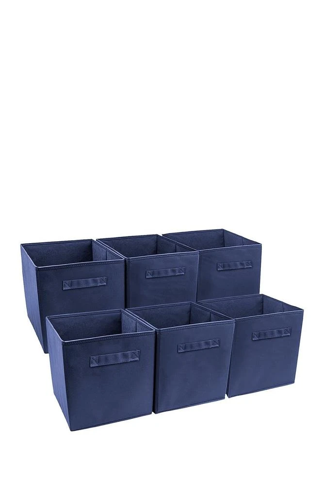商品SORBUS|Navy Foldable Storage Cube Basket Bin - Pack of 6,价格¥289,第1张图片