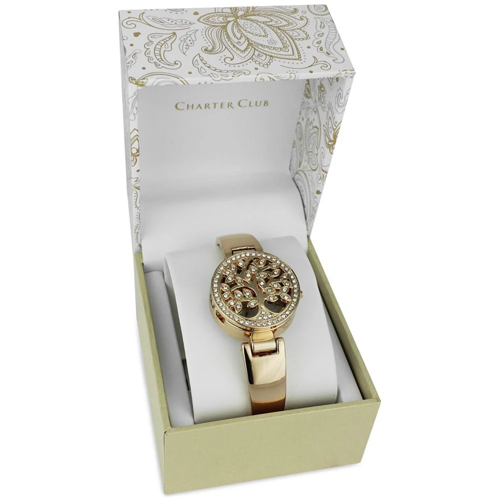 商品Charter Club|Women's Gold-Tone Cuff Bracelet Watch 30mm, Created for Macy's,价格¥150,第5张图片详细描述