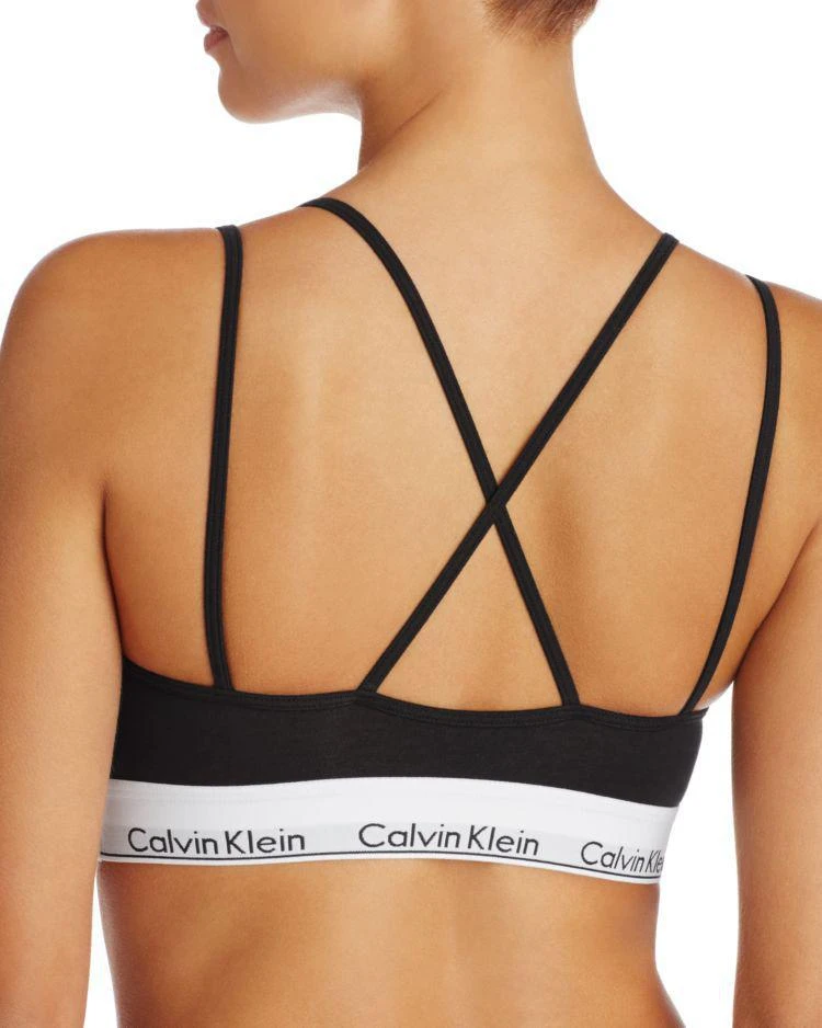 商品Calvin Klein|Modern Cotton Unlined Racerback Triangle Bralette,价格¥285,第2张图片详细描述