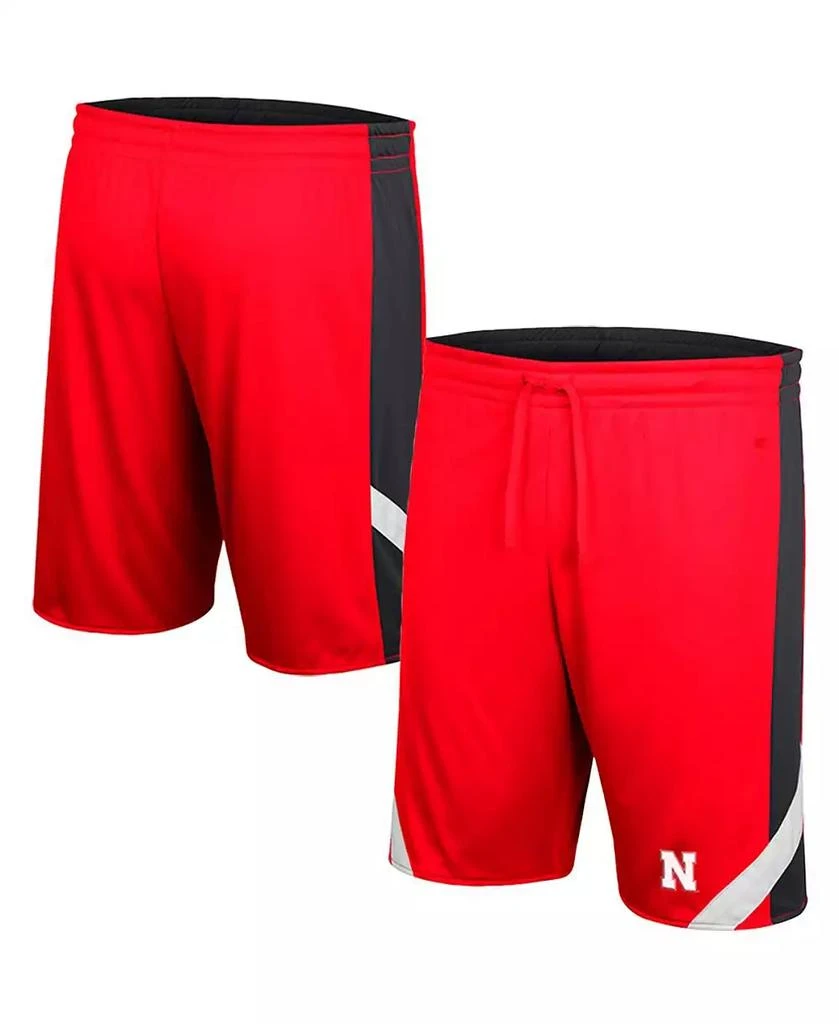 商品Colosseum|Men's Scarlet and Black Nebraska Huskers Am I Wrong Reversible Shorts,价格¥271,第1张图片