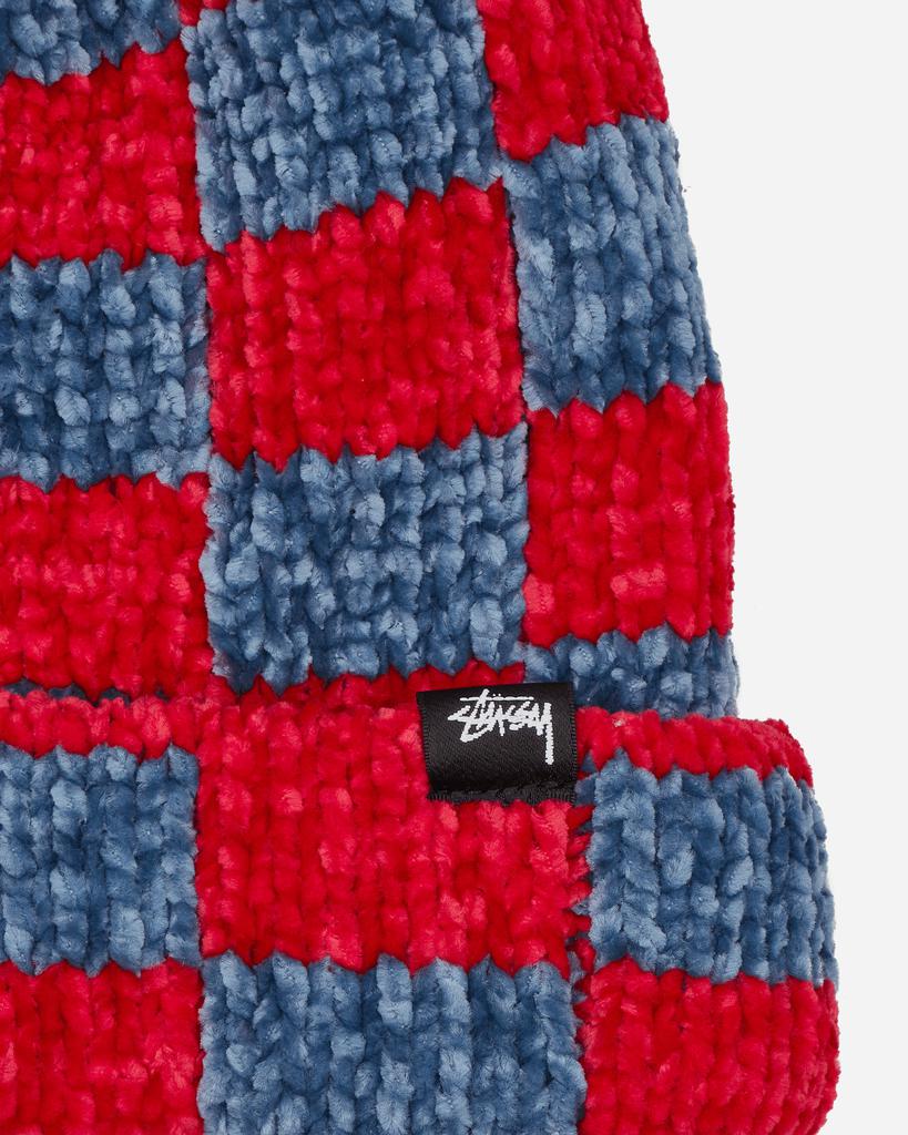Crochet Checkered Beanie Red商品第5张图片规格展示