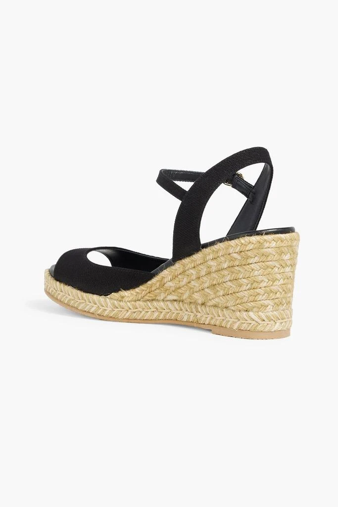 商品Stuart Weitzman|Tia canvas espadrille wedge sandals,价格¥1312,第3张图片详细描述