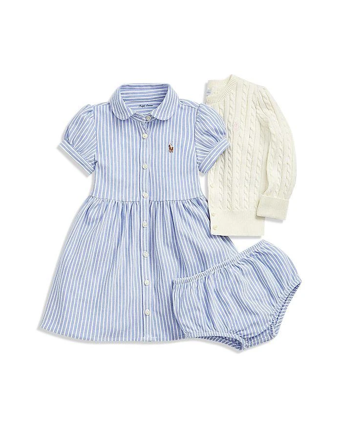 商品Ralph Lauren|Girls' Striped Oxford Dress & Bloomers Set - Baby,价格¥374,第4张图片详细描述