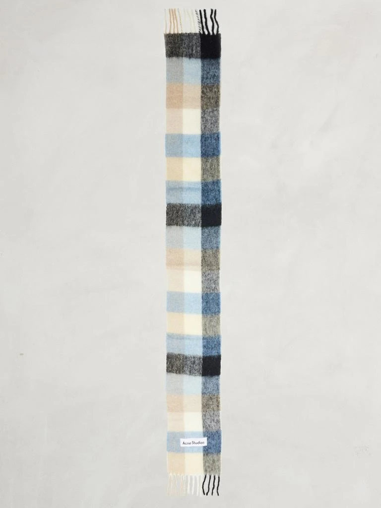 商品Acne Studios|Fringed check felted scarf,价格¥2700,第4张图片详细描述