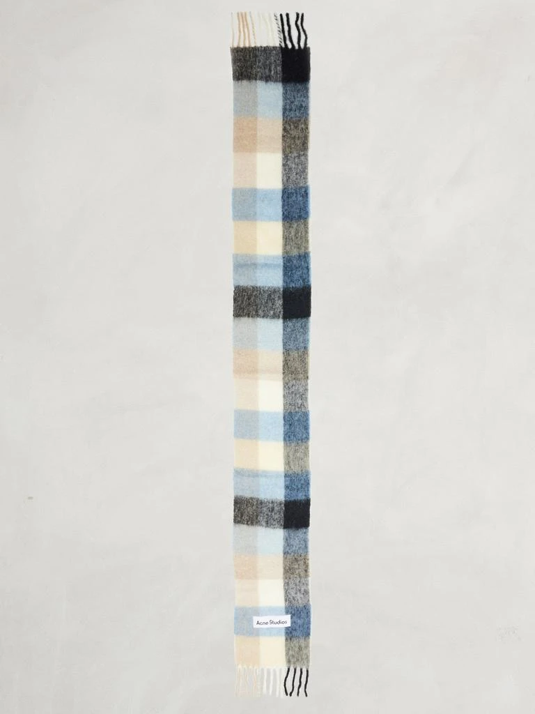 商品Acne Studios|Fringed check felted scarf,价格¥2681,第4张图片详细描述