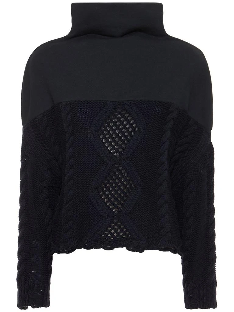 商品AMIRI|Hybrid Cotton & Cashmere Knit Sweater,价格¥2272,第1张图片