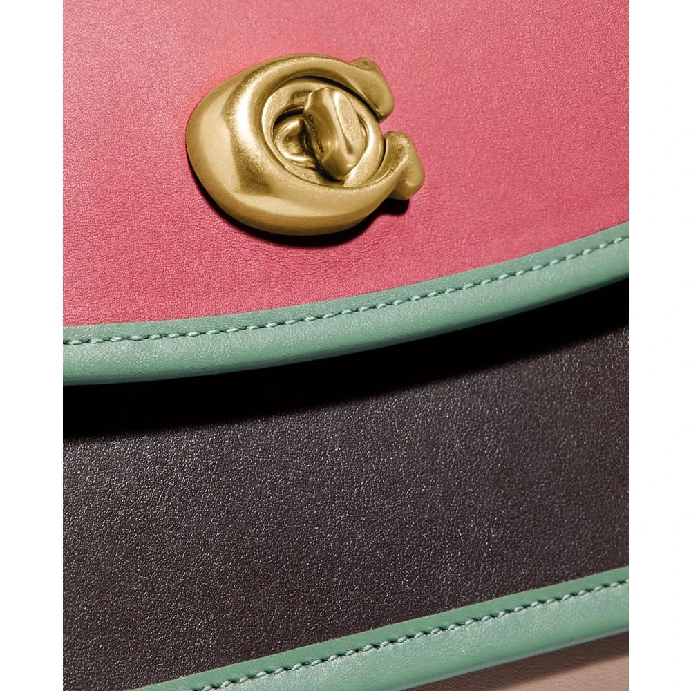 Colorblock Leather Parker Shoulder Bag 商品