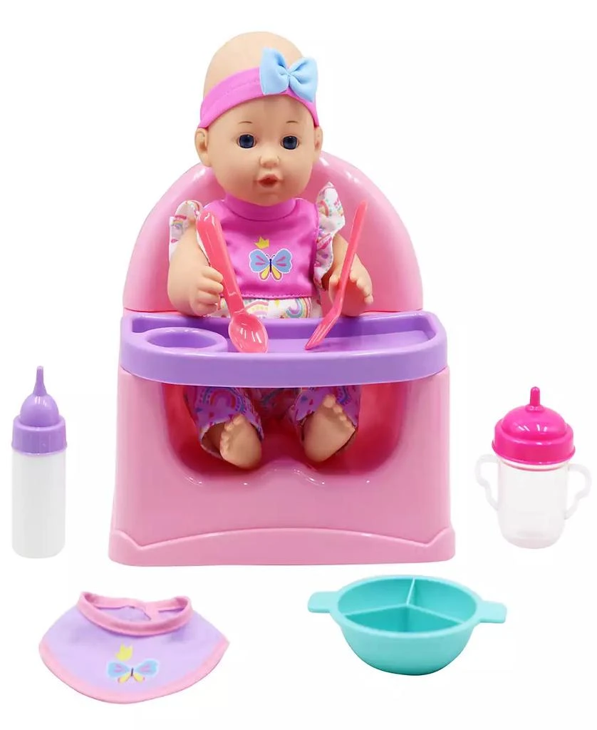 商品Dream Collection|Feeding Fun Baby Doll Gi-Go Dolls, Kids 7 Piece Playset,价格¥135,第1张图片