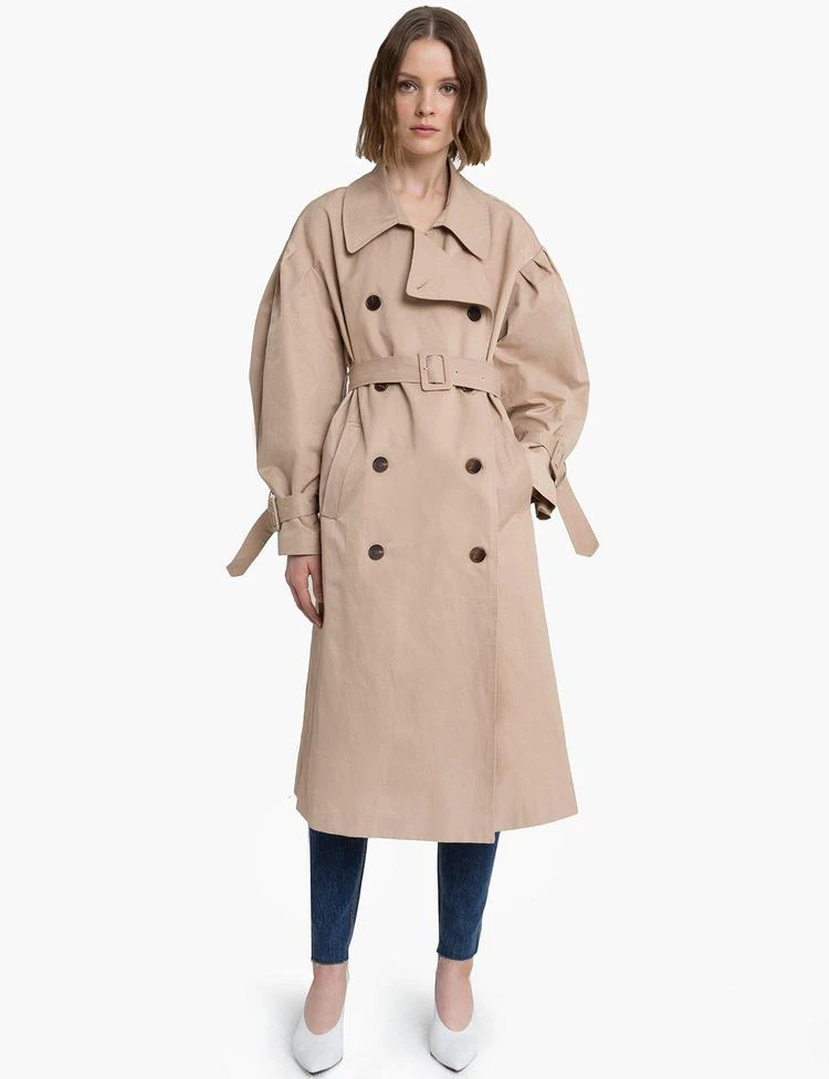 商品Pixie Market|Tan Oversize Belted Trench Coat,价格¥2099,第2张图片详细描述