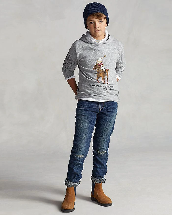 商品Ralph Lauren|Boys' Polo Bear Cotton Hooded Tee - Little Kid, Big Kid,价格¥147,第3张图片详细描述