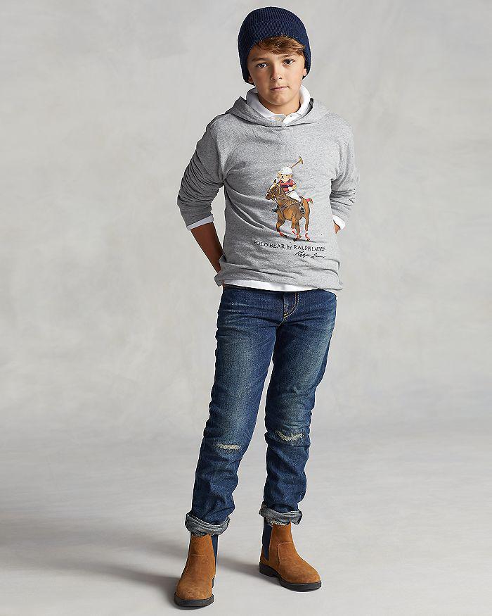 商品Ralph Lauren|Boys' Polo Bear Cotton Hooded Tee - Little Kid, Big Kid,价格¥279-¥310,第5张图片详细描述