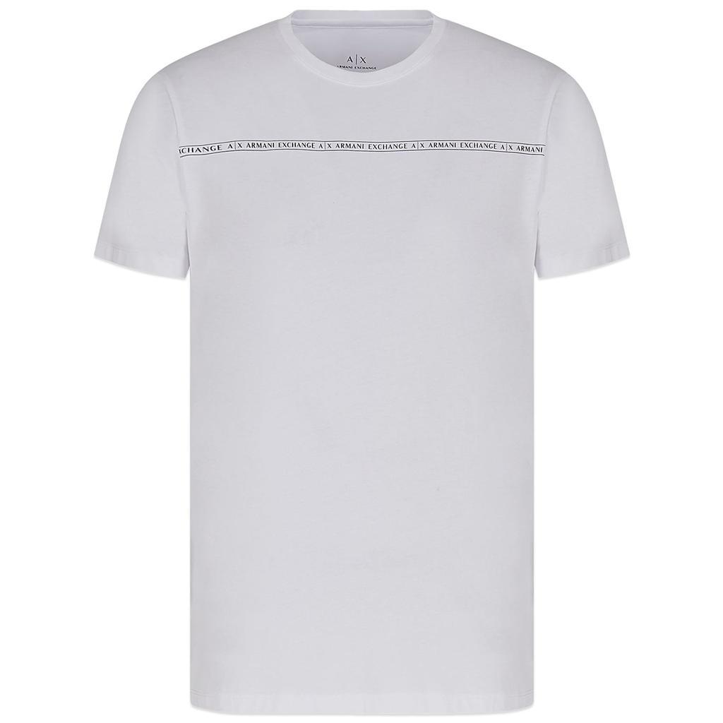 商品Armani Exchange|Armani Exchange Chest Band Logo T-Shirt - White,价格¥366,第1张图片