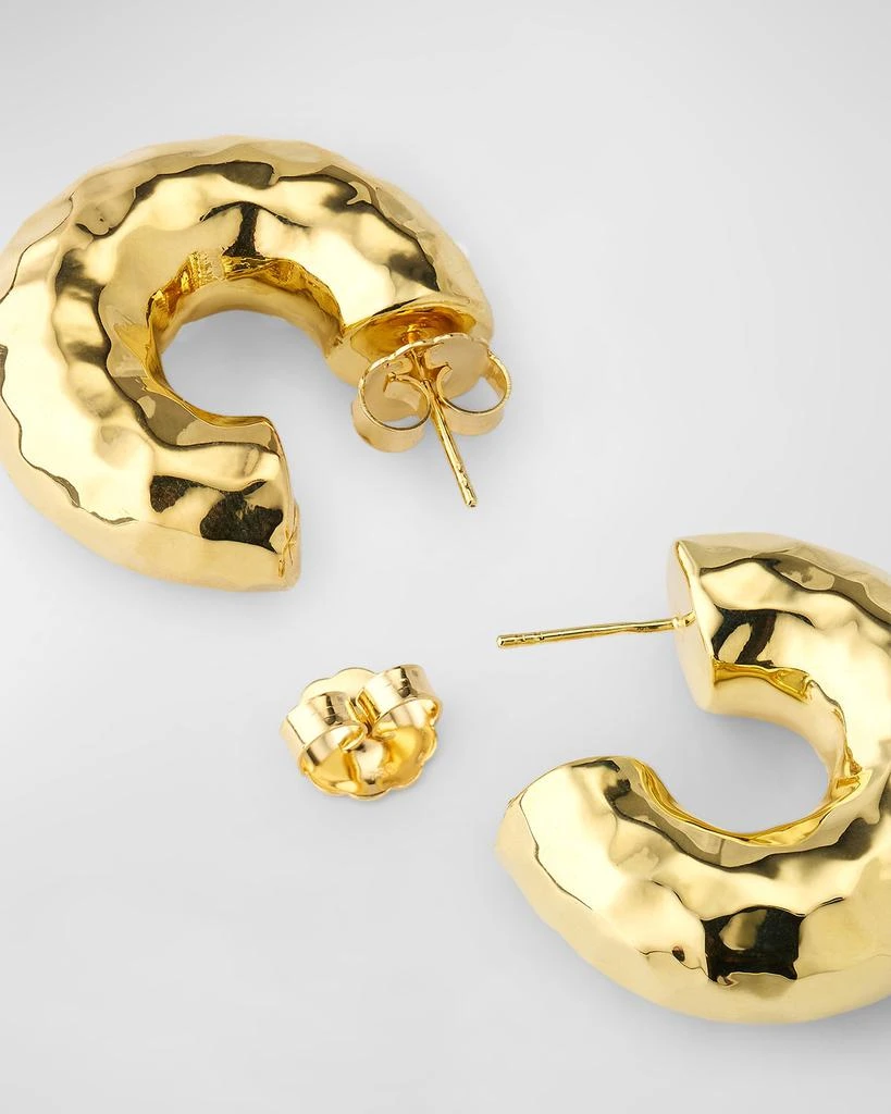 商品Ippolita|18K E.F. Classico Small Hammered Thick Hoop Earrings,价格¥19481,第4张图片详细描述