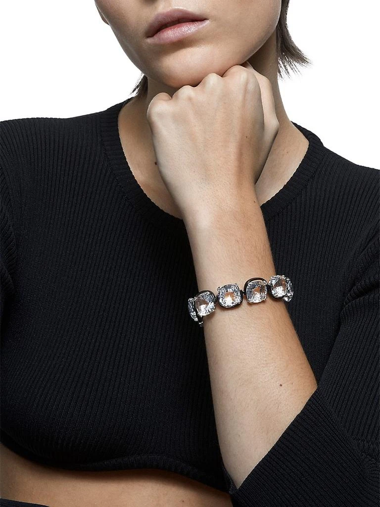 商品Swarovski|Harmonia Swarovski Crystal Rhodium-Plated Cushion-Cut Bracelet,价格¥3012,第2张图片详细描述