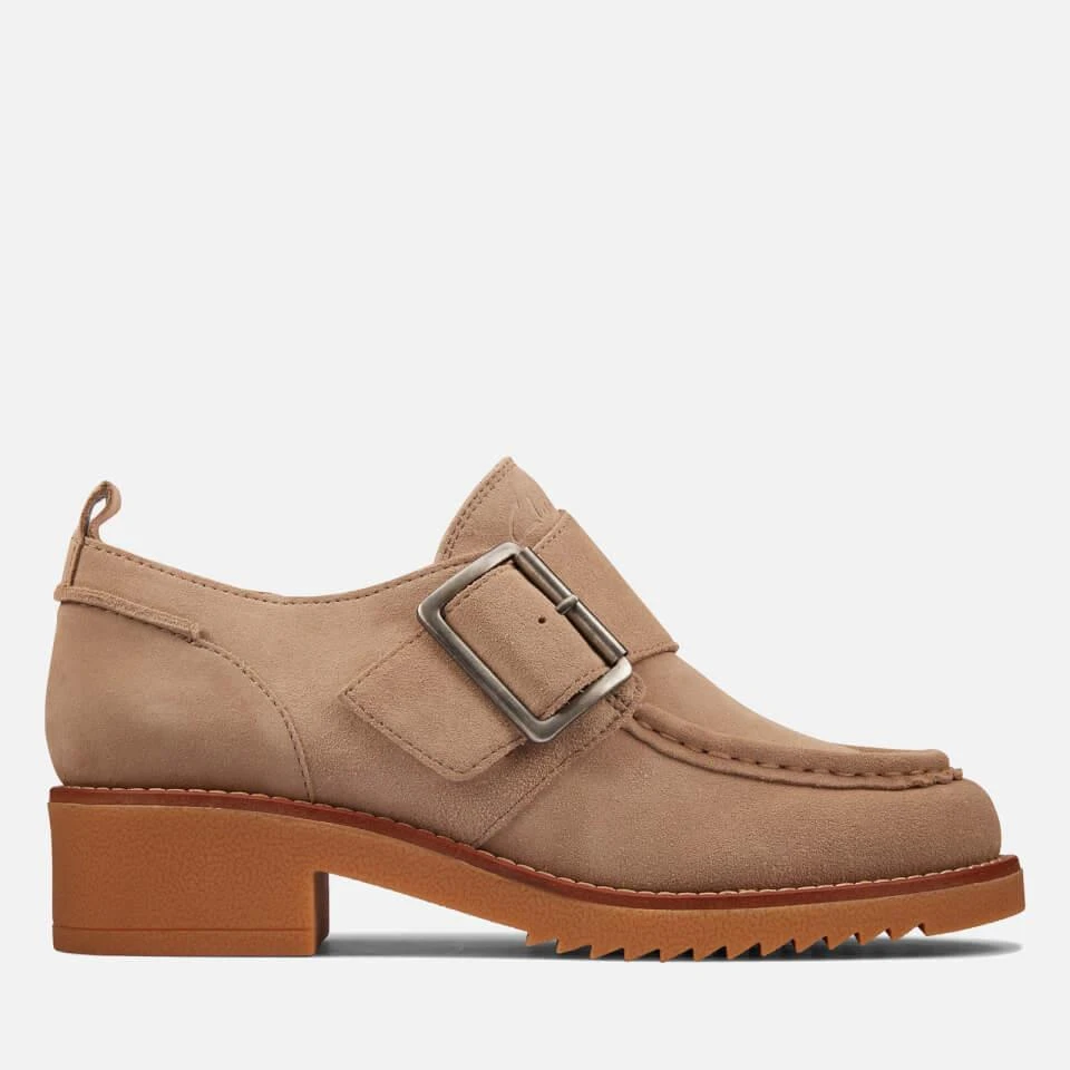 商品Clarks|CLARKS WOMEN'S EDEN SUEDE HEELED MONK SHOES - SAND,价格¥193,第1张图片