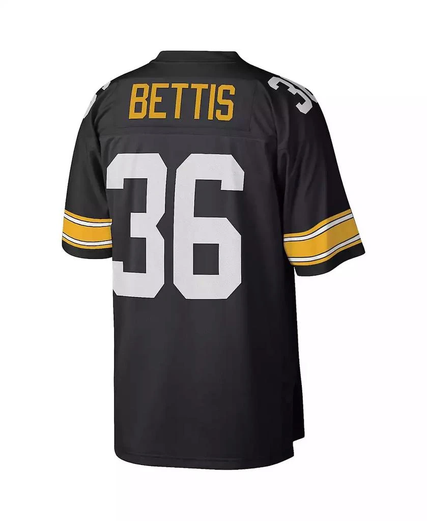 商品Mitchell and Ness|Men's Jerome Bettis Black Pittsburgh Steelers Big and Tall 1996 Retired Player Replica Jersey,价格¥966,第2张图片详细描述