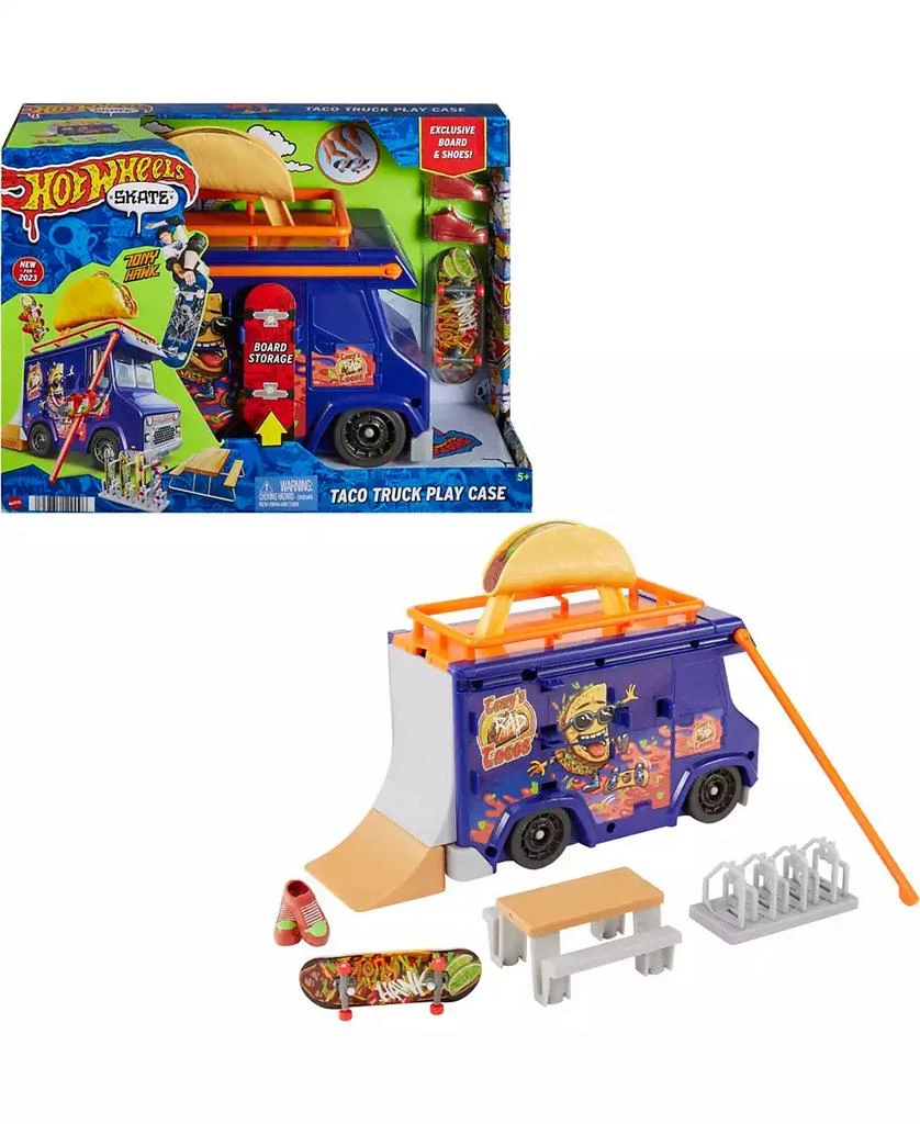 商品Hot Wheels|Skate Taco Truck Play Case with 1 Fingerboard and 1 Pair Of Shoes,价格¥162,第1张图片