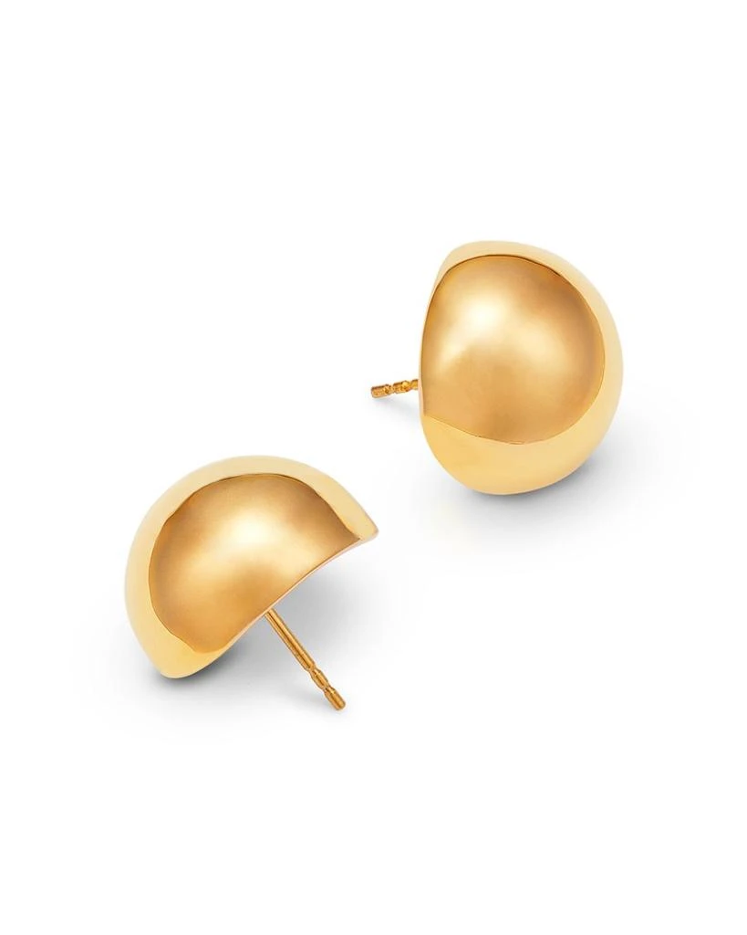 Bloomingdale's Polished Half Bead Electroform Stud Earrings in 14K Yellow Gold 商品