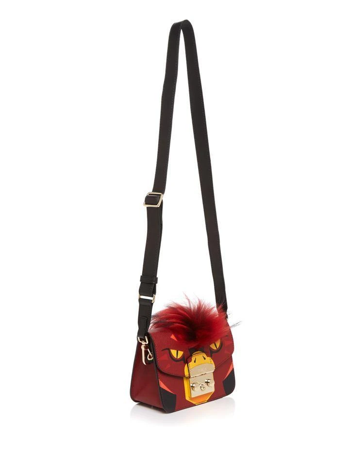 商品Furla|Metropolis Bird Print Mini Fur and Leather 斜挎包,价格¥2976,第4张图片详细描述