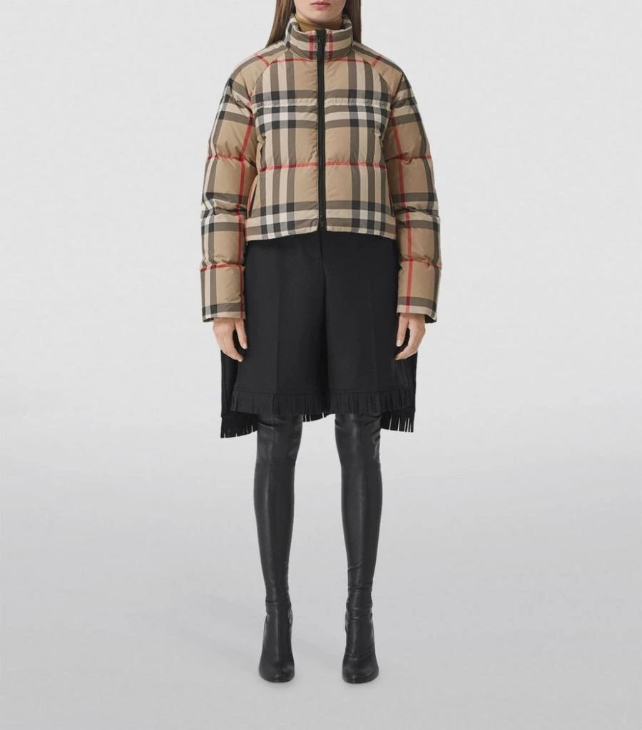 商品Burberry|Cropped Check Puffer Jacket,价格¥10150,第2张图片详细描述