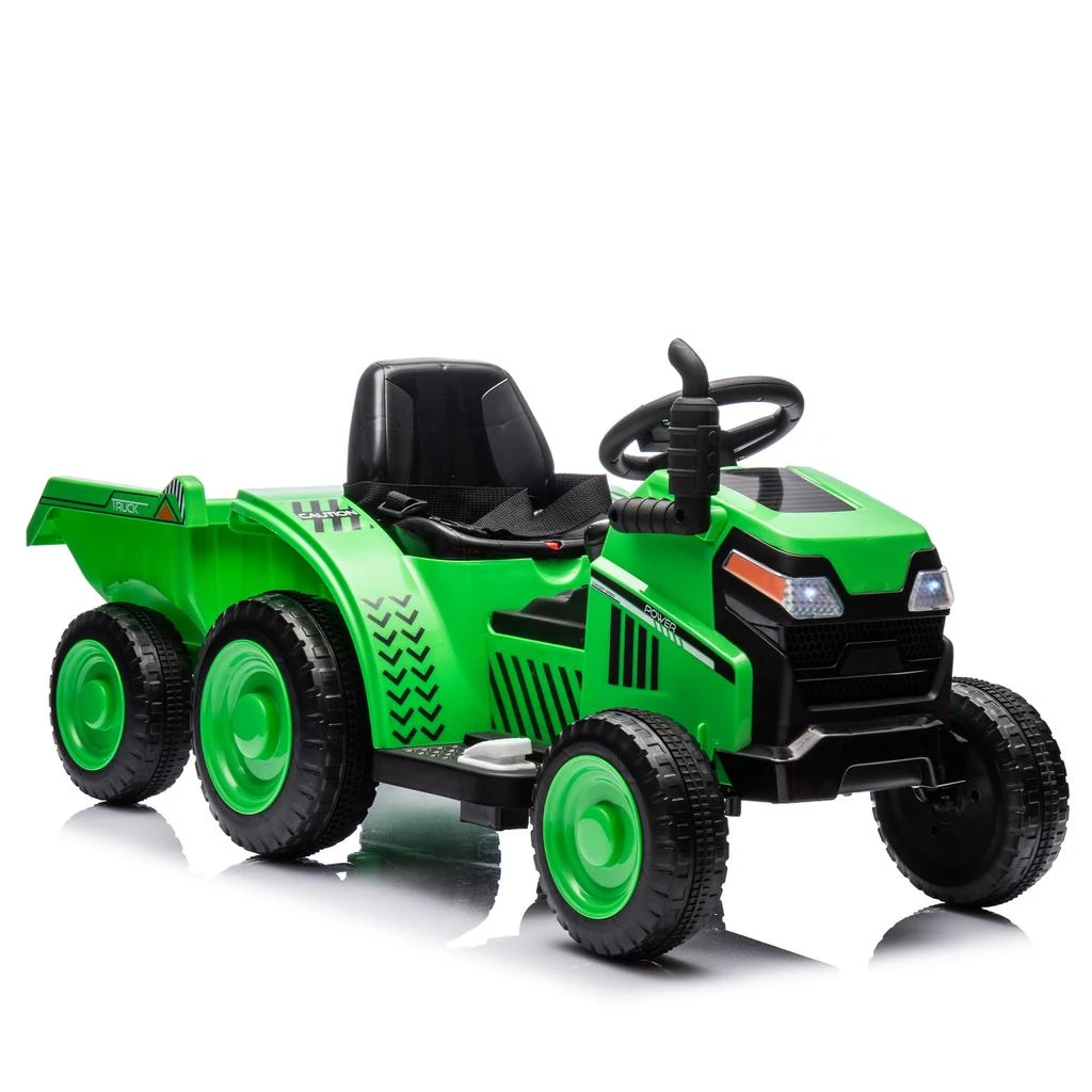 商品Streamdale Furniture|Streamdale 12V Kids Ride On Electric Tractor Black Knight,价格¥1310,第2张图片详细描述